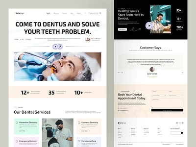 Dentist Landing Page Design appointment clinic creative design dental dentist diagnosis doctor health health care healthcare heart home page hospital landing page medical medical care medicine modern website website design