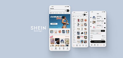 Shein app redesign app branding graphic design typography ui ux