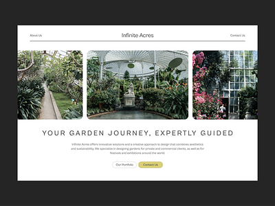 Infinite Acres - Website Design brandidentity branding gardendesign infiniteacres logo logomark onlogo uiux webdesign websitedesign