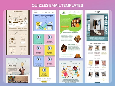 Quizzes Email Templates design email email builder email campaign email design email marketing email newsletter email templates html email newsletter stripo email ui web design