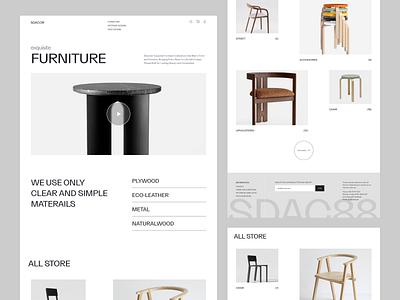 E-Commerce Furniture Website design e commerce furniture ecommerce furniture minimal design online store onlineshop product design shop ui ux web website