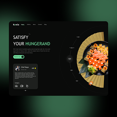 Food Landing site de design graphic design landing page product site ui ux