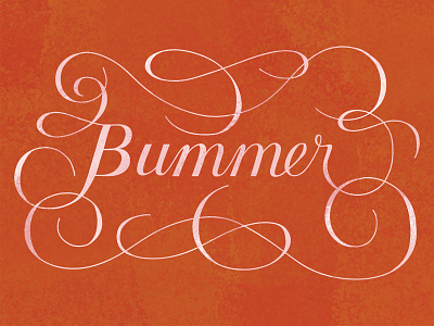 Bummer Lettering adobe fresco art licensing color digital painting fresco funny card funny greeting card greeting card design handlettering illustration lettering script swashes