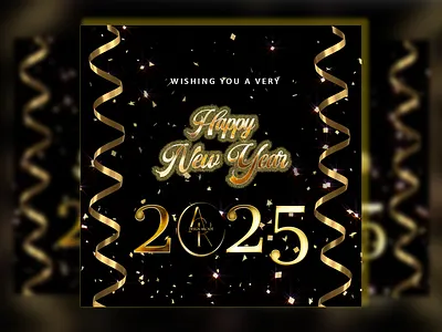 New Year Wishing Card adobe photoshop akdesignarcade design fiverrfreelancer graphic design graphic design services happy new year khanfreelancer.com new year new year 2025 new year post card new year wishing card new year wishing card design poster design typography