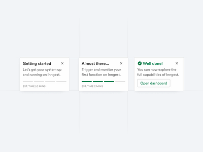 Onboarding widget app developer tool graphic design green minimal monochrome onboarding portfolio product product designer progress bar sidebar tech ui user experience ux visual design webapp widget