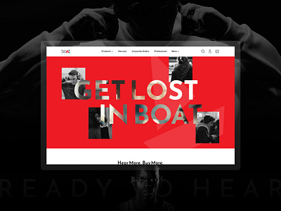 BoAt Website Redesign boat headphone branding ecommerce graphic design modern ui ui ux web design website