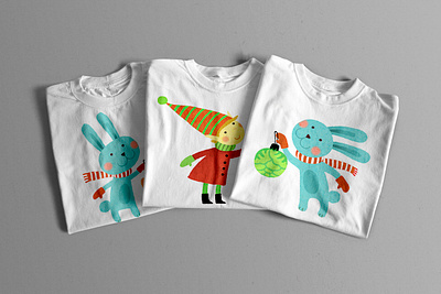 Festive T-Shirt Collection for the Holidays apparel character design christmas illustration clothing custom merchandise hand drawn illustration holiday collection holiday design illustration merch merchandise t shirt t shirt design textiles apparel whimsical art