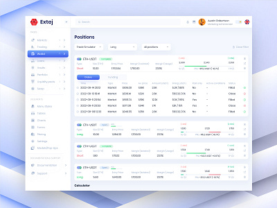 Crypto Positions Dashboard Design crypto crypto app crypto dashboard crypto platform crypto portfolio crypto trading crypto wallet crypto website dashboard table trading trading app trading dashboard trading interface trading platform trading web app trading web design trading website uiux web design