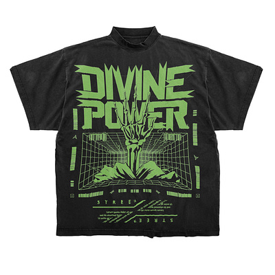 Divine Power Custom Streetwear Fashion Clothing Design ai art clothing graphic design illustration logo mercendise streetwear t shirt t shirt design vector