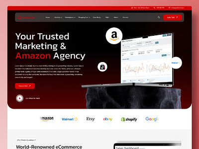 Quadrazon Website Homepage Ui Design amazon website design design ecommers website design figma homepage homepage design landing page new website design saas website trending website ui ui design ui ux ui ux design website website design website ui design