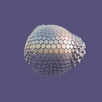 Magnetic waves around a sphere with a looped animation 3d animation red shift