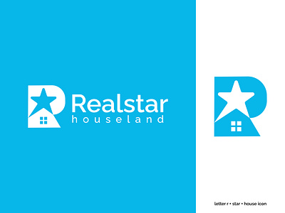 Realstar - Real Estate Logo Design branding home logo house logo logo logo design logo designer logodesign property logo r home logo r house logo r logo r star logo real estate logo real estate logo design realtor logo realty logo star logo