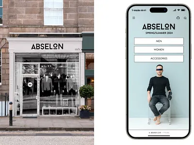 Abselon Clothing - Retail and Online Branding concept - UK art direction branding ecommerce mobile retail signage ux web design