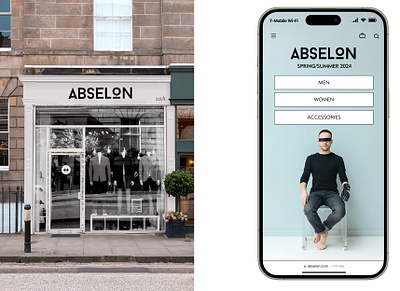 Abselon Clothing - Retail and Online Branding concept - UK art direction branding ecommerce mobile retail signage ux web design