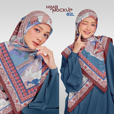 Hijab Mockup Pack 82 apparel bawal clothes design download fashion hijab muslim psd sal scarf shawl template women