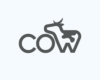 Cow Logo branding design graphic design illustration logo minimalistic simple ui ux vector