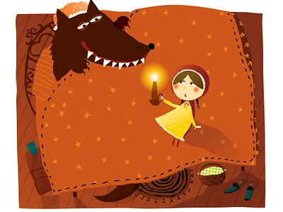 Little Red Riding Hood - A Whimsical Twist childrens book art classic fairy tales classic tales educational illustration fairy tale hand drawn illustration little red riding hood speakaboos storytelling illustration vector vector art vector illustration whimsical design