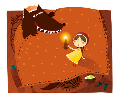 Little Red Riding Hood - A Whimsical Twist childrens book art classic fairy tales classic tales educational illustration fairy tale hand drawn illustration little red riding hood speakaboos storytelling illustration vector vector art vector illustration whimsical design