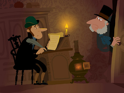 A Christmas Carol a christmas carol childrens book art ebenezer scrooge educational illustration illustration storytelling storytelling art vector illustration