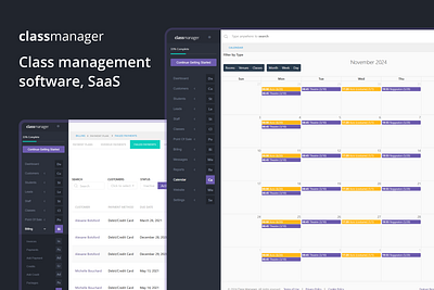 Class Management Software, Web App app classmanagersoftware dashboard design interface ui web