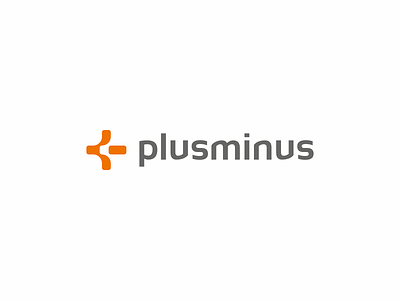 plusminus logo design cross design gray logo logo design medic medical medical cross minimal minimalist minus orange plus plusminus symbol