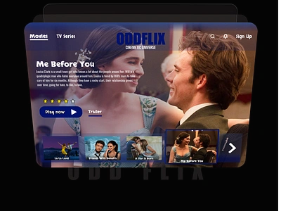 Modern OTT Platform UI Design amazon prime branding cenemetic univers dashboard digital entertainment figma hd streaming landing page mockup movies oddflix online broadcasting ott ui product design series stream uiux user experience watch online web design