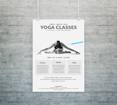 Yoga Flyer-Adobe Id-Graphic design adobe indesign design flyer graphic design poster