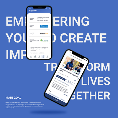 Volunteer projects app design ui uiux design ux web design