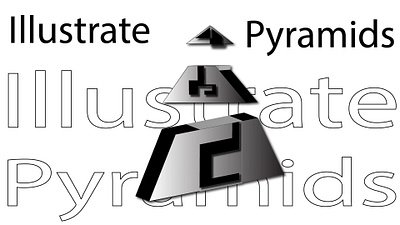 Illustrate pyramids graphic design illustration