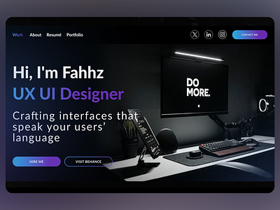 Designer Portfolio Website creative agency design designer landing landing page landing page design page platform portfolio portfolio website professional ui ui design ui ux ux ux design web web design webflow website