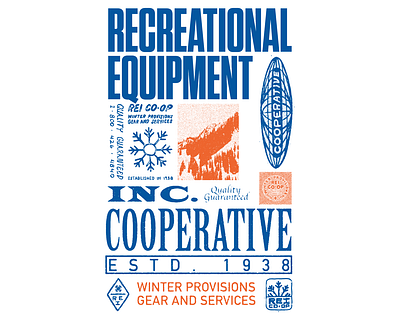 REI CO-OP // SNOW-OP beanie coffee mug flask graphic design hand drawn hat illustration lofi nalgene outdoors product raglan rei co op scarf snow tshirt typography water bottle winter