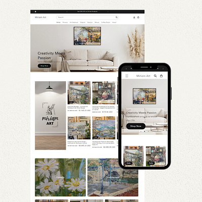 Shopify Store Design for an Artist artist website design shopify shopify store design shopify store designer shopify store developer shopify store for physical art