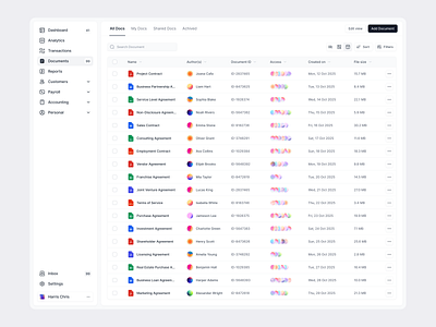 Document Management app design application doc docs document file file manager management table ui ui design ui ux ux ux design