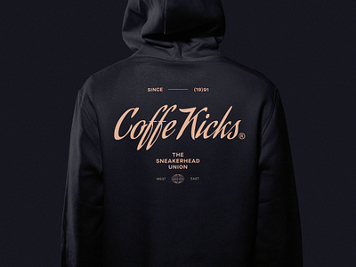 Coffee Kicks brand coffee fashion font hoodie kicks lettering logo logotype pairing passion sneaker sneakerhead sports streetwear text typography urbanwear utilitarian wordmark