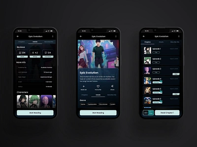 Comic/Manga Reading App app comic content mobile ott product page ui ux