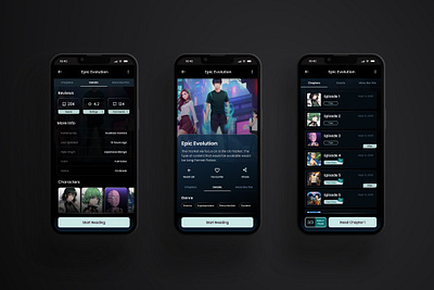 Comic/Manga Reading App app comic content mobile ott product page ui ux