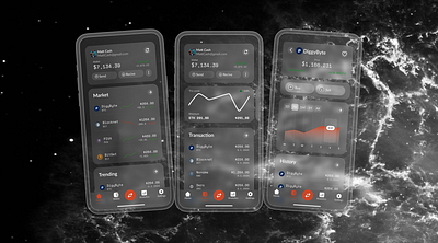 Crypto Wallet cleanui design graphic design minimaldesign mobile mobileapp ui ux