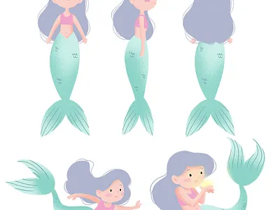 Character Design - Mermaid Children's Book book art character design childrens book illustration