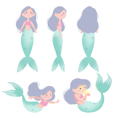 Character Design - Mermaid Children's Book book art character design childrens book illustration