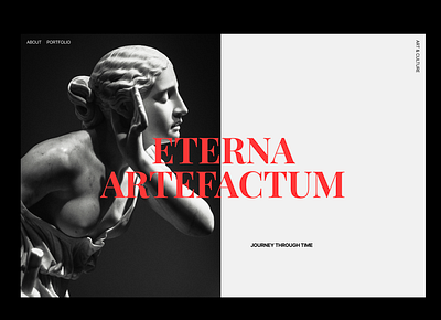 Eterna Artefactum Museum art responsive web design ui ux web design.