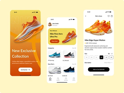 E-commerce Mobile App cart concept design e commerce mobile mobileapp nike shoes sneakers store ui ux