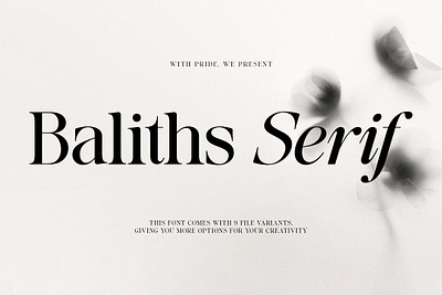 Baliths Serif | 9 Font Files branding font serif font signage