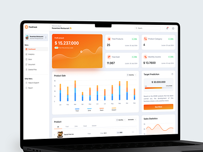 Foodtrack - Store Inventory Dashboard analytics dashboard dashboard analytics design e commerce dashboard inventory inventory dashboard online store product product design storage storage management ui ui design ux