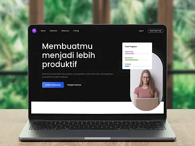 Productivity App - UIUX Website Design dailyui figma landing page ui ux web design website design