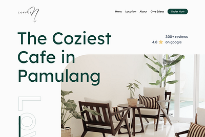 Local Coffee House in Pamulang brand design branding coffee coffee house landing page local cafe pamulang ui ui design website design