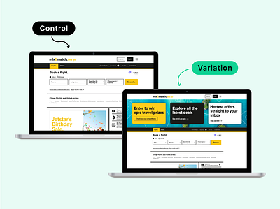 A/B Testing • mixandmatch.com.au ab testing agency cro design landing page ui ux web design