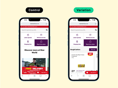 A/B Testing • newworld.co.nz ab testing agency cro design ecommerce mobile ui ux web design