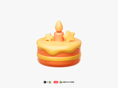 3D Cake icon 3d cake figma icon v3d vector to 3d