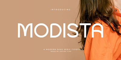 Modista advertising branding logo sans serif