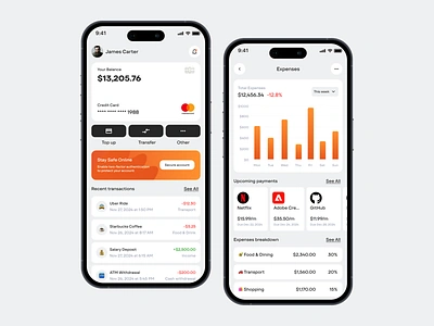 Essential Finance App UI appinterface bankingapp cleanui designinspiration expensetracker financeapp financedashboard financeui financialinsights fintechdesign interactivedesign minimaldesign mobileappdesign mobilebanking modernui moneymanagement productdesign uiuxdesign userfriendly uxdesigninspiration